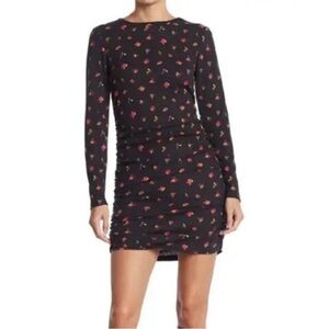 Nordstroms- Abound NWOT Floral Ribbed Ruched Bodycon Dress Size Medium